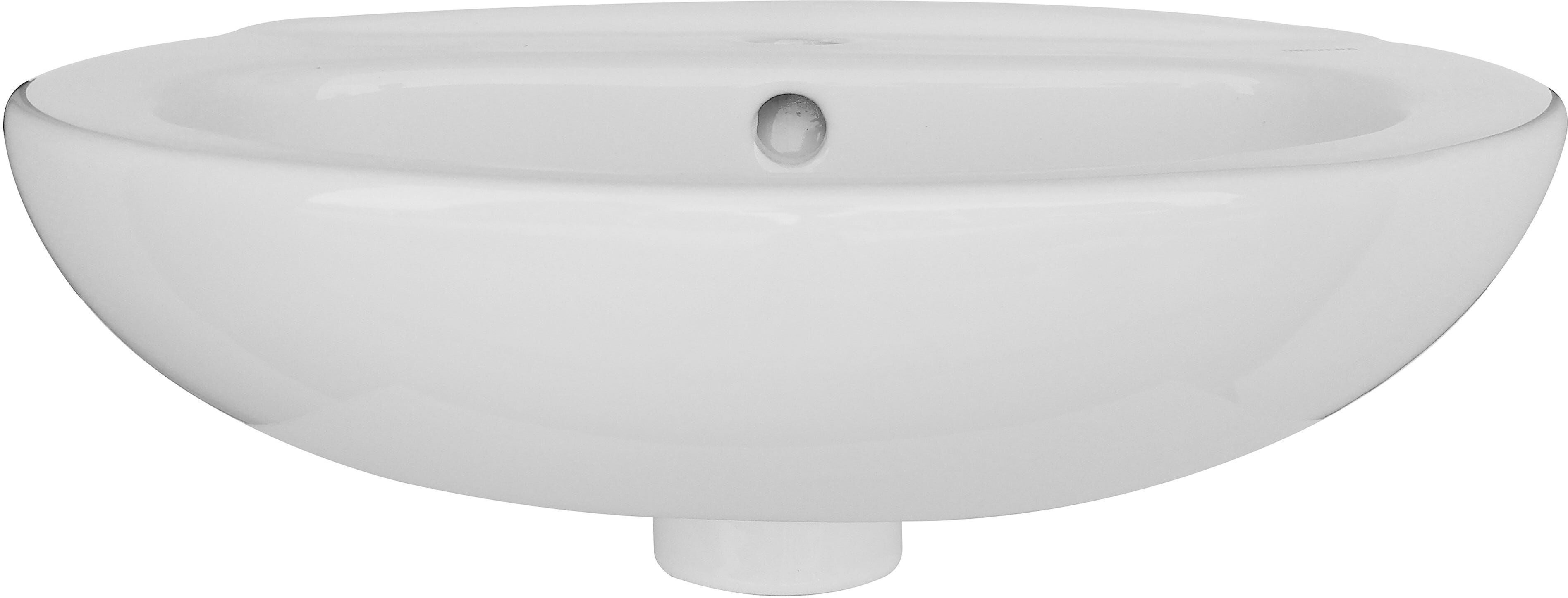 Tecnomat LAVABO A COLONNA E SOSPESO SERIE MAGIA IN CERAMICA BIANCA 55x43 cm (LxP)