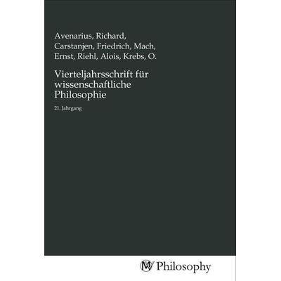 Vierteljahrsschrift für wissenschaftliche Philosophie, Taschenbuch von , MV-Philosophy, 978-3-96880-675-4