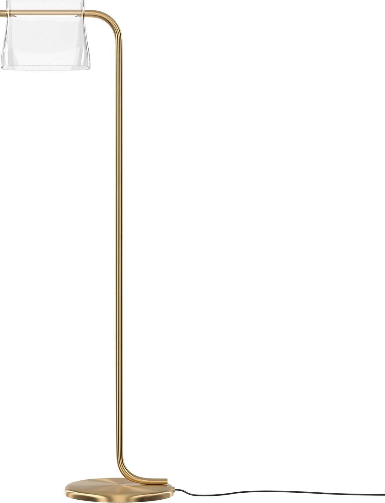 Maytoni Cabaret Moderne LED Staande Lamp van Transparant Glas en Messingmetaal