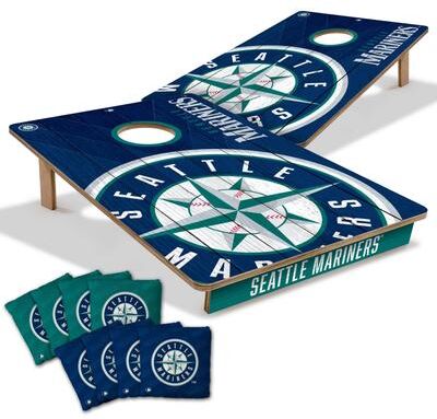 Skip's Garage Seattle Mariners MLB Tailgate Cornhole Board Set