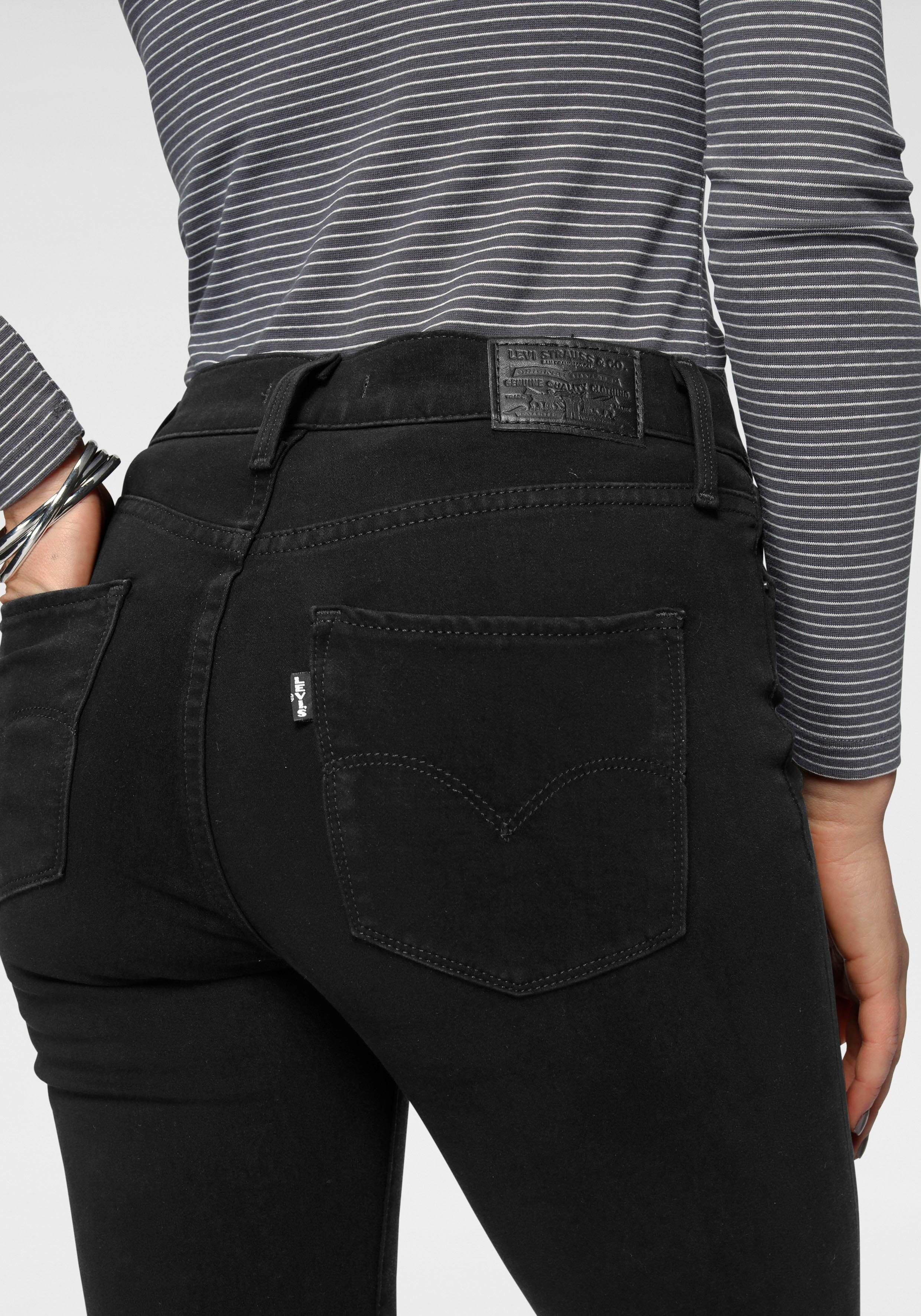 Slim-fit-Jeans LEVI'S "311 SHAPING SKINNY", Damen, Gr. 28, Länge 28, schwarz, Denim/Jeans, Obermaterial: 78% Baumwolle, 21% Polyester, 1% Elasthan, skinny fit lang, Jeans Slim-fit-Jeans, im 5-Pocket-Stil schwarz 28, Länge 28