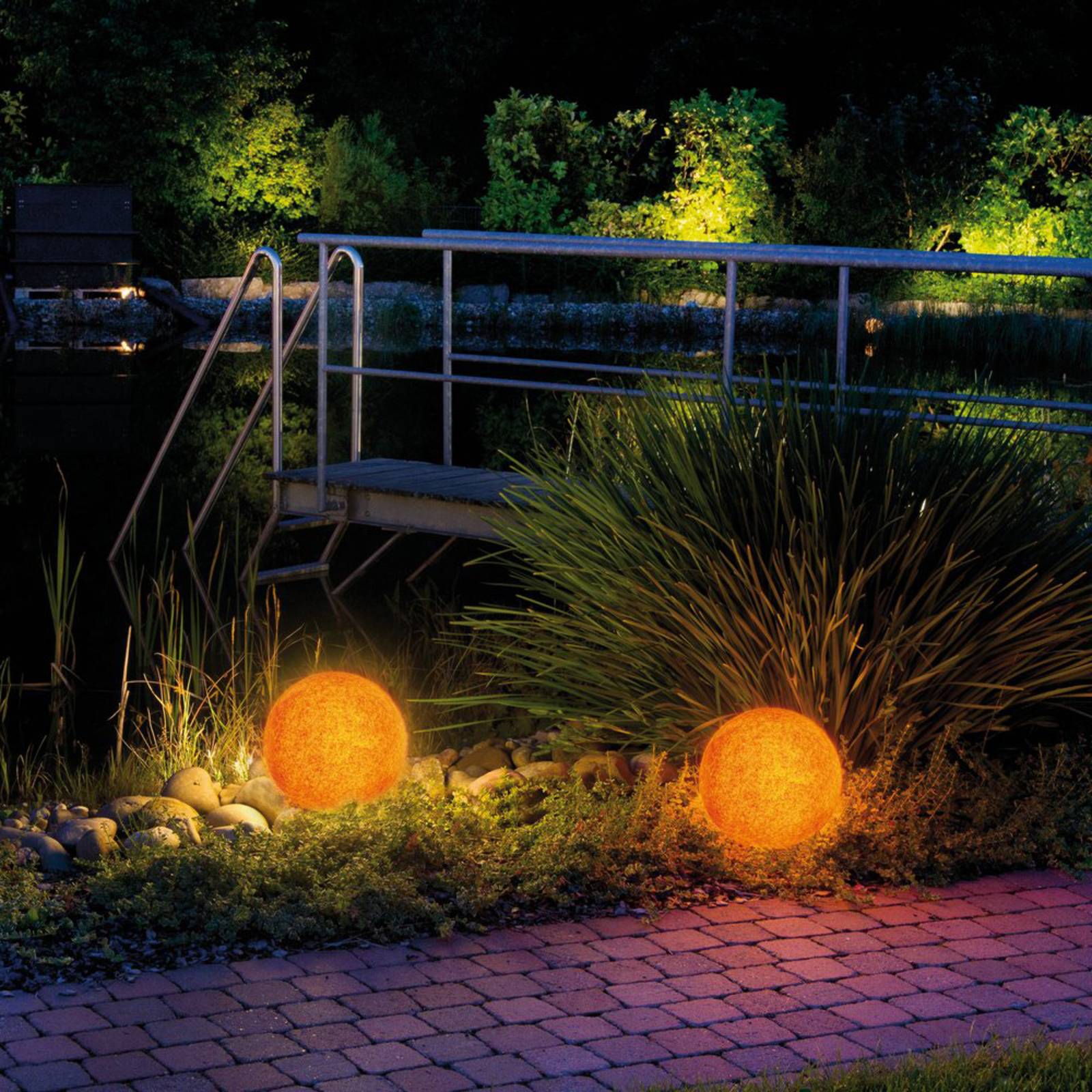 Heitronic Bright decorative ball Mundan, 30 cm, terracotta Mundan, Terracotta, Plastic, Modern