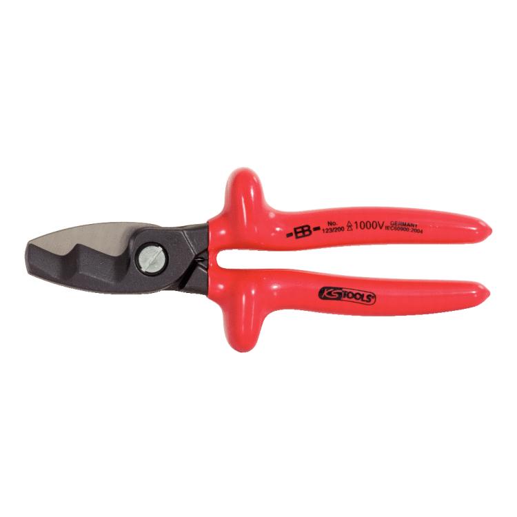 KS Tools CLASSIC 1000V Zwei-Schneiden-Kabelschere, 200mm (200 mm) (117.1270)