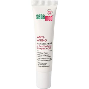 sebamed Augencreme Anti-Aging, gegen Falten, mit Hyaluron & Q10, empfindliche Haut, 15 g