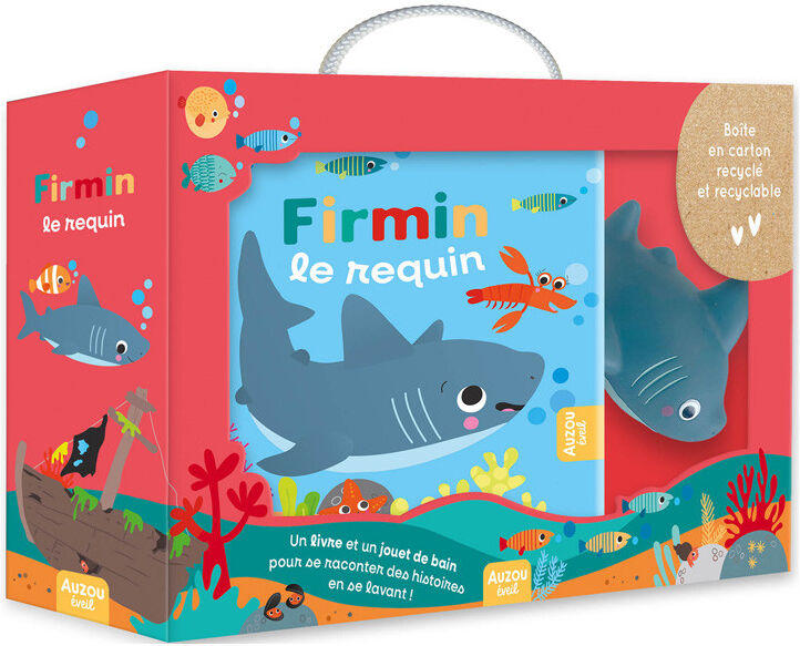 Coffret Mon premier livre de bain : Firmin le requin - Auzou
