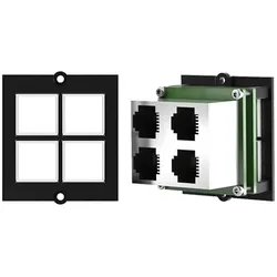 Bachmann, Steckdosenleiste, Rahmen 4xTaster 4xRJ11 (4x, RJ45)