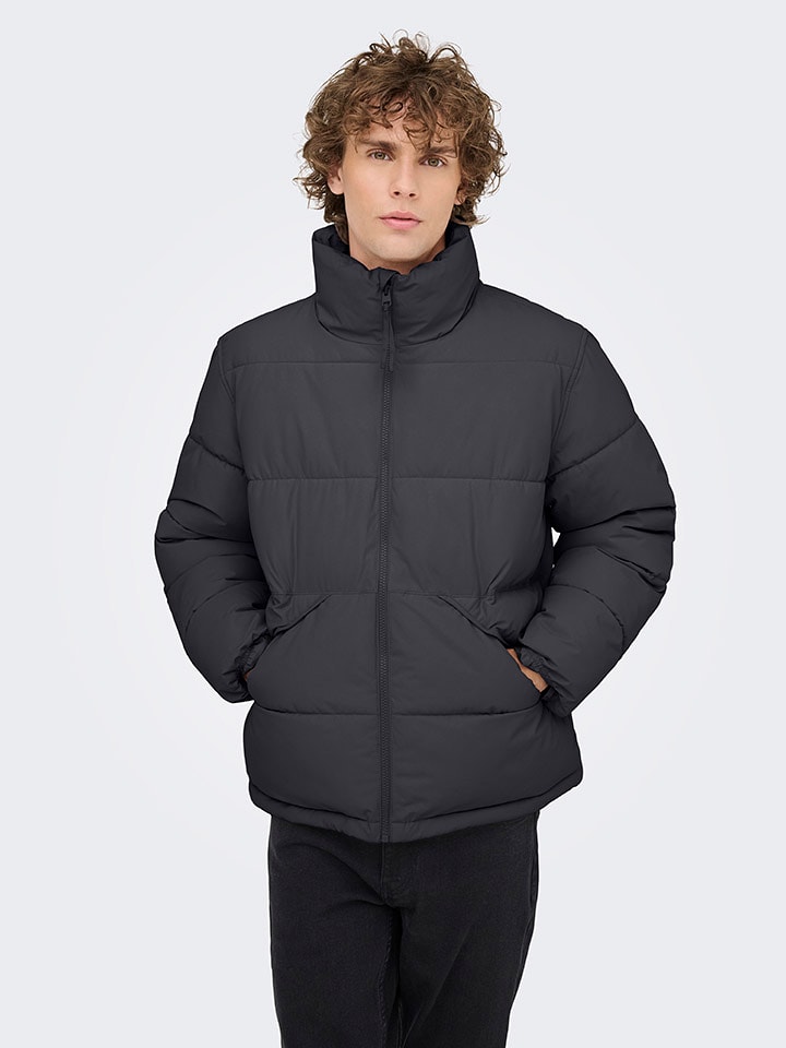 ONLY & SONS Winterjacke "Pack Life" in Schwarz - XXL