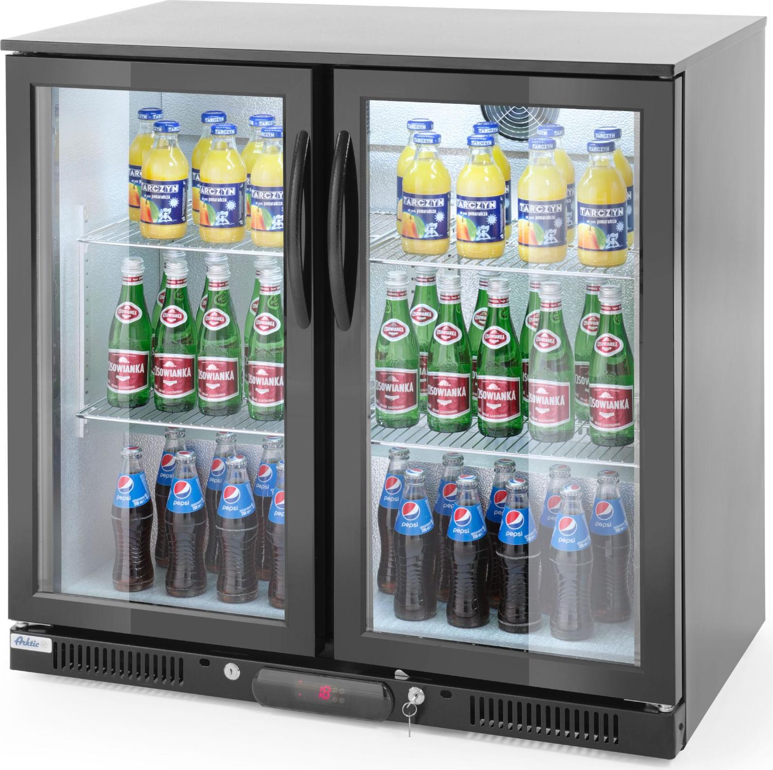 HENDI Bar-Kühlschrank doppeltürig 228L 2/10°C 230 215 900x500x(H)900