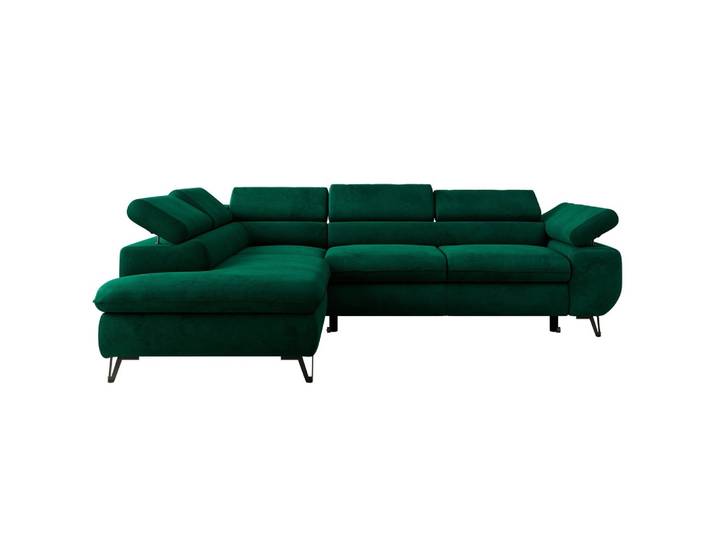 ECKSOFA PABLO L Dunkelgrün Velvet - Links Seite