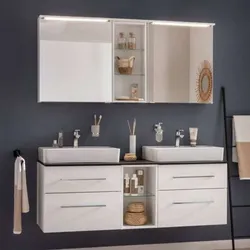 Fackelmann Oxford Badmöbel-Komplettset 150 cm Weiß - Badmöbel