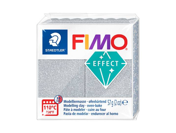 Fimo effect 57g glitter silber