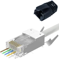 Lanview RJ45 STP plug Cat6A/Cat7 for (Netzwerkkabel Stecker), Zubehör Netzwerk