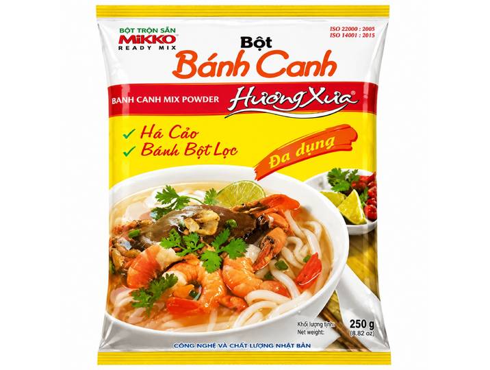 MIKKO - Mélange de nouilles épaisses et farine hakau 250 g (Bột Bánh Canh / Há Cảo / Bánh Bột Lọc