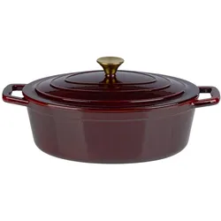alpina Casserole 33cm cast iron burgu, Pfanne + Kochtopf, Rot, Schwarz