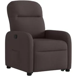 vidaXL, Sessel, Relaxsessel mit Aufstehhilfe Dunkelbraun Stoff
