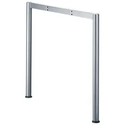 Tisch-2-Fuß-Gestell, rund, 800-2000mm, Change, 45976, aluminiumoptik