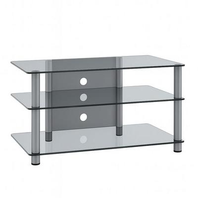TV Möbel Sideboard Fernseh Rack Alu Glas Sindas