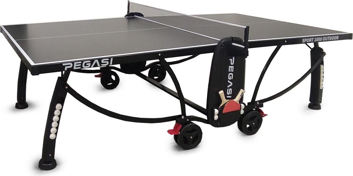 Tischtennisplatte Pegasi 1000 Outdoor Schwarz