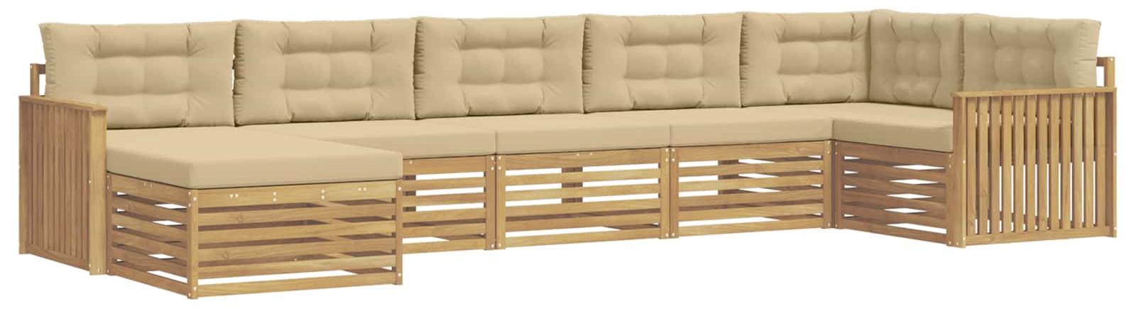 Garnitur aus 7 Outdoor-Sofas, Farbe Beige