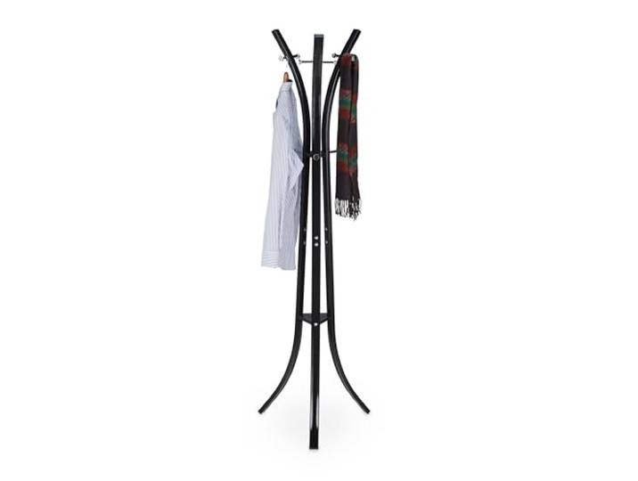 Relaxdays Porte-Manteaux en métal sur Pied Support pour Manteaux Vestes entrée Couloir 175 cm\, Noir