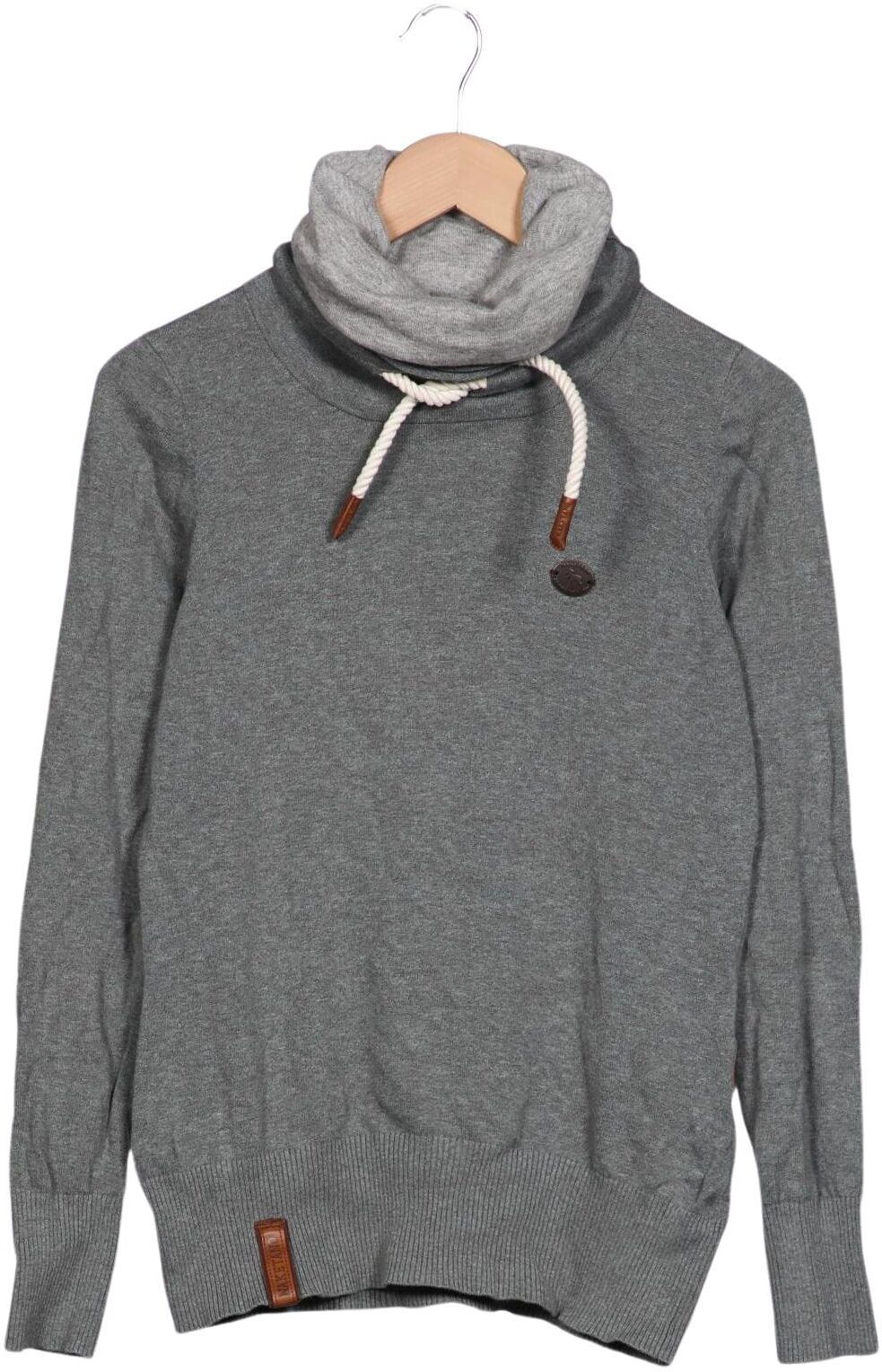 Naketano Damen Pullover, Grau, Gr. L, Baumwolle - Second Hand