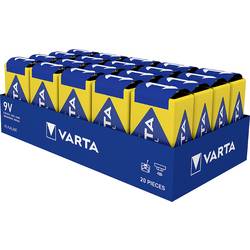 Varta 9 V Block-Batterie Alkali-Mangan 640 mAh 9 V 20 St. 04022211111
