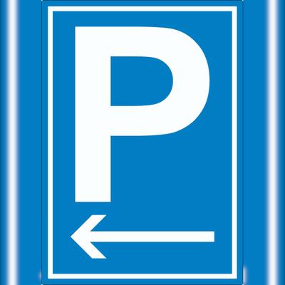 HB-Druck Parkplatz Aufkleber mit Pfeil nach links A7 (74x105mm)