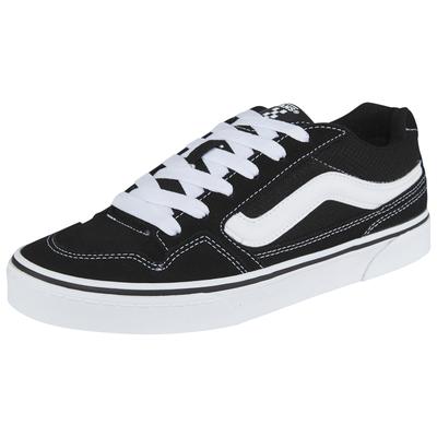 Sneaker VANS "Caldrone", Kinder, Gr. 37, schwarz-weiß (ba2, suede, mesh schwarz, weiß), Leder, Schuhe Sneaker