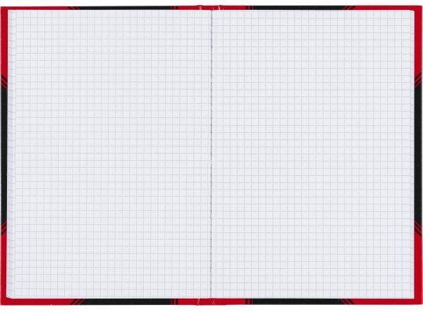 Bantex Kina Notes   A5   Kvadreret   Sort/rød