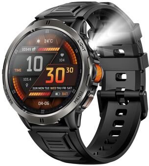 CaseAndConnect KT92 Smart Watch With 1.7 Inch TFT Display 3ATM Waterproof Long Battery Life orange Roller