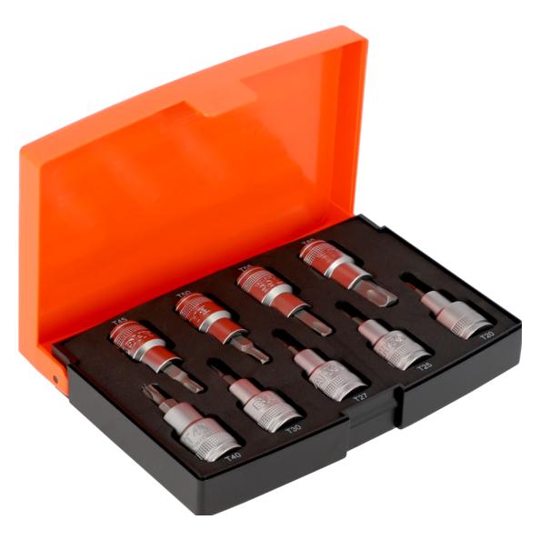 Bahco Satz 1/2"-Steckschlüsseleinsätze mit TORX-Bits - 9-teilig (S9TORX)