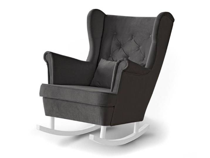 Beautysofa Schaukelsessel Fabio, mit Einbringung in die Wohnung (Holzbeine in Weiß, Buche oder Wenge Farbe)