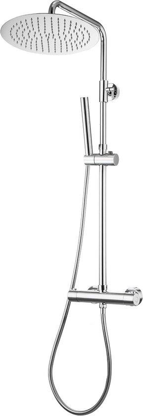 Görbach Douche Systeem met Thermostaat en XL Regendouchekop van 25 cm - Chroom