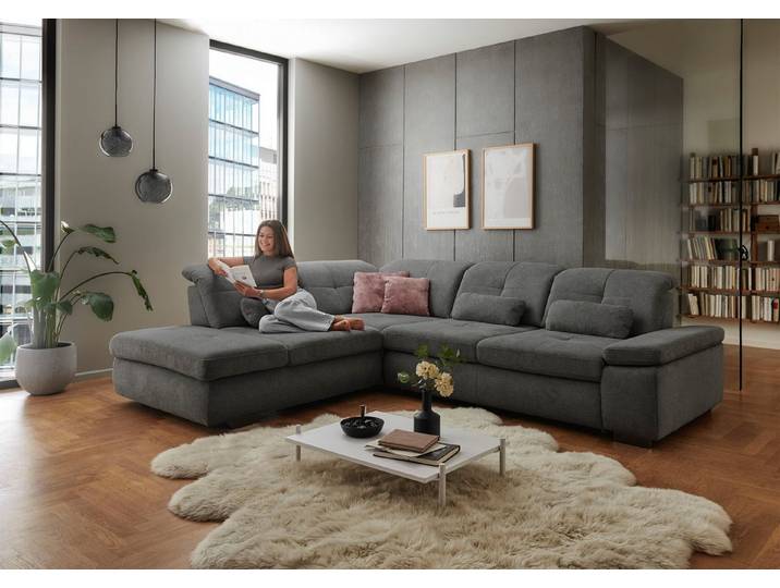Die PlanBar Ecksofa MP-IN16012 L-Form Kaltschaum-Polsterung, inkl. Sitztiefenverstellung, optional mit Funktionen