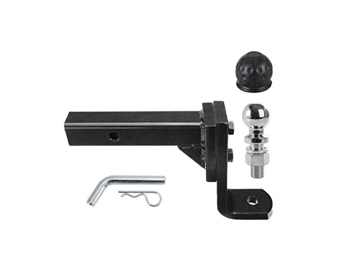 Anhängerkupplung, 2-Zoll-Anhängerzunge-Kugelhalterung mit Schleppkugel- und Hitch-Empfänger-Pin Rv. Truck Anhänger Teile Auto Camper Zubehör Caravans(Set With 50mm Ball)
