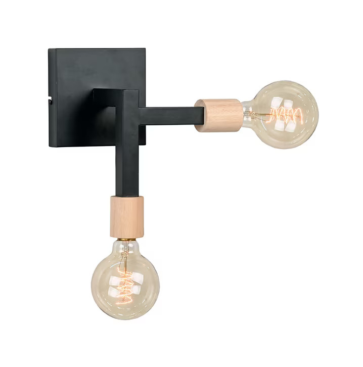LABEL51 Wandlamp Loco Zwart Metaal
