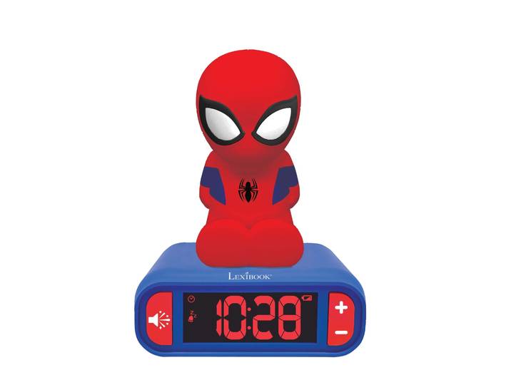 Lexibook® Spider-Man Digitaler Kinderwecker mit 3D-Figur mit Nachtlicht Funktion und verschiedene Soundeffekte