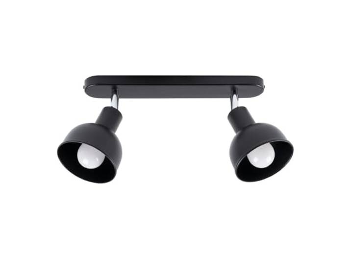 SOLLUX lighting - Applique Elba - Appliques - Lampe Décorative - Lampe LED - Faible Consommation en Énergie - Longue Durée de Vie - Design Attrayant - E27\, 2x max 15W LED\, ~230V\, 50Hz - Noir