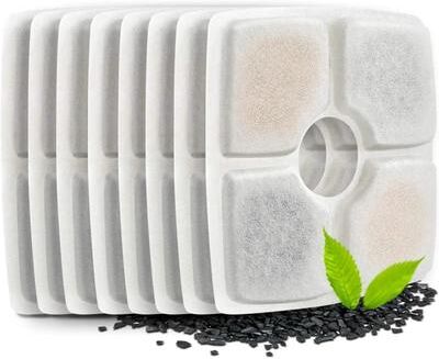 Uplift Picks Multi Layer Activated Carbon Cat Water Fountain Replacement Filters 8 Packs