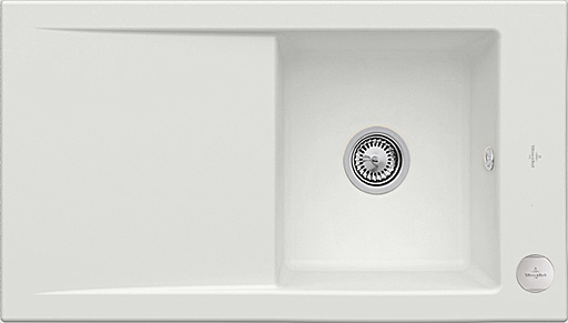 Villeroy und Boch Villeroy & Boch Timeline Einbauspüle 330702SM mit Ablaufgarnitur und Exzenterbetätigung, Steam
