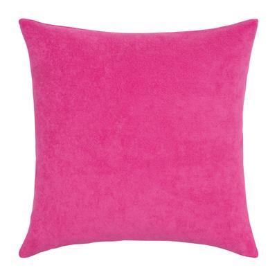 Dekokissen PAD "LOOPY", pink (pink, unifarben), B:48cm L:48cm, Baumwolle, Dekokissen_Sitzkissen_Kissenhüllen, frottee look