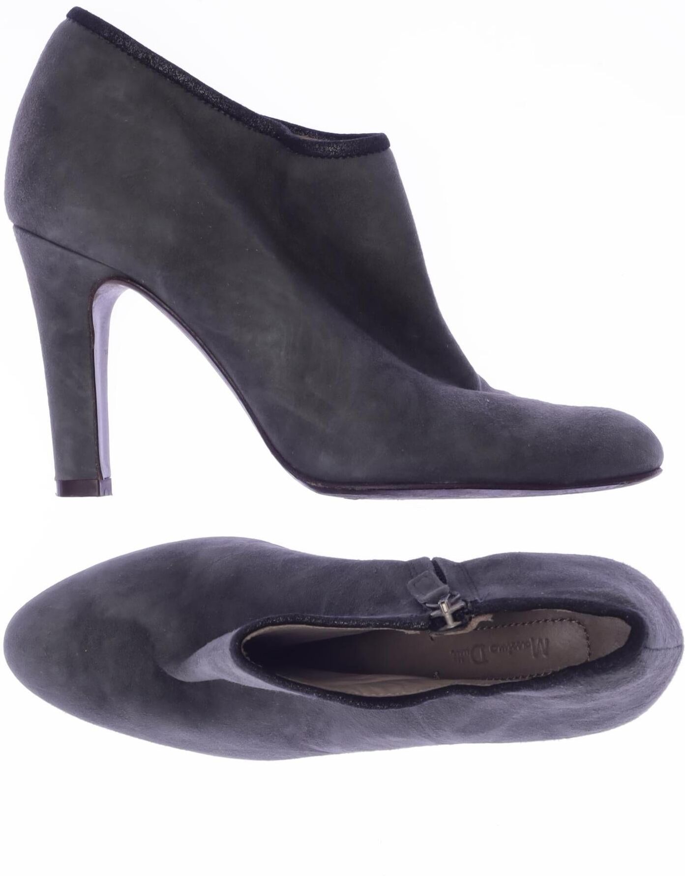 Massimo Dutti Damen Halbschuh, Grau, Gr. EU 37, Leder - Second Hand