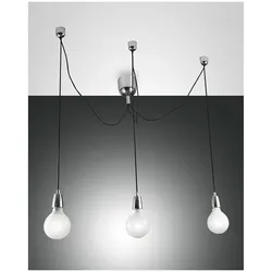 Fabas Luce Blog Pendelleuchte E27 3X60W Metall Verchromt
