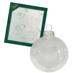 Krebs Glas Lauscha Kristall (Silbersplint) 8cm Glaskugeln uni