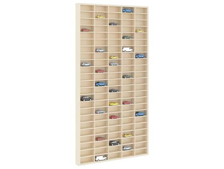 Vitrine Wandvitrine Beige 50x4,5x96 cm Holzwerkstoff Plattenregale, stabile Rückwand, Wandmontage, offene Regale, Wohnzimmer, Büro, Zimmer