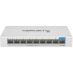 Keenetic POE+ Switch 9 KN-4710-01-EU PoE+ Switch 8 Port + 1 Uplink (9 Ports), Netzwerk Switch, Weiss