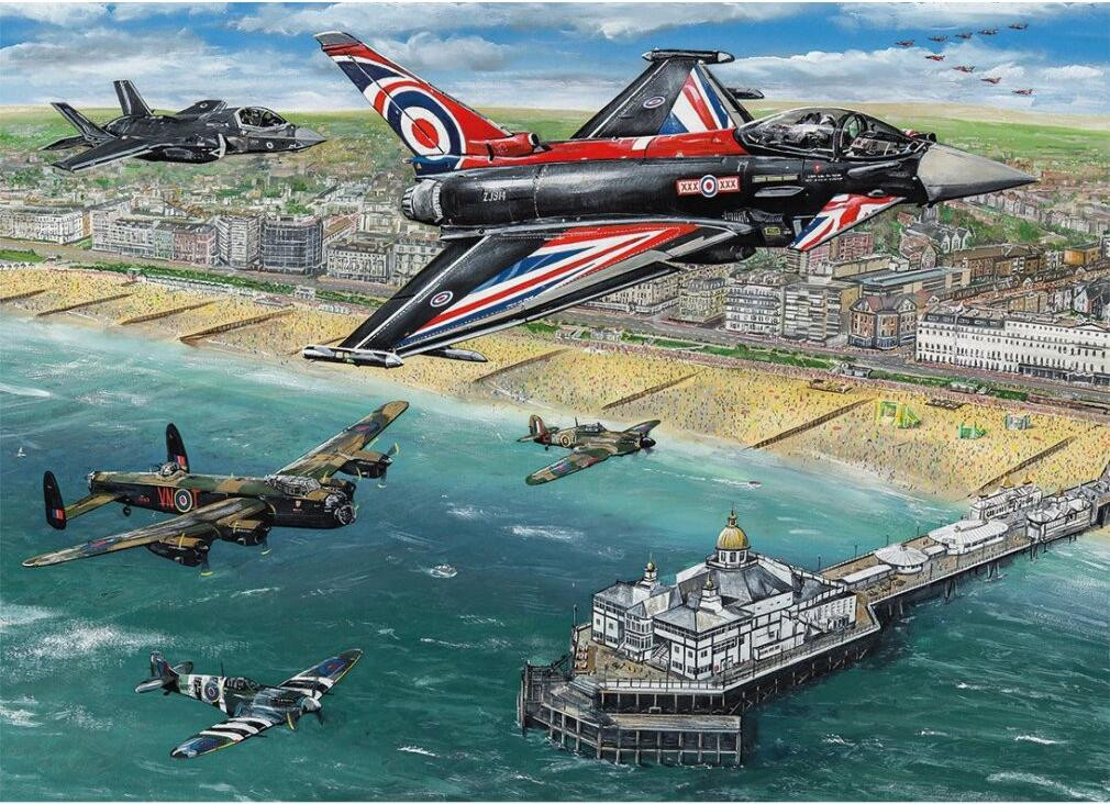 Gibsons Puzzel van 1000 stukjes Luchtshows boven Eastbourne Engeland