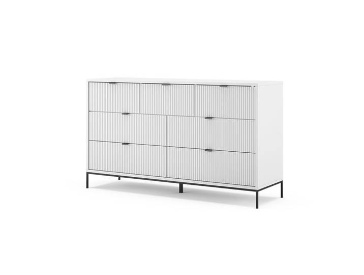 Sideboard Eliza 42x81cm avec 7 tiroirs Blanc Vicco 49502