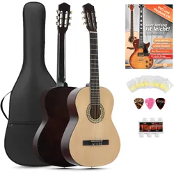 Classic Cantabile Acoustic Series AS-851-L Klassikgitarre 4/4 für Linkshänder Starter Set