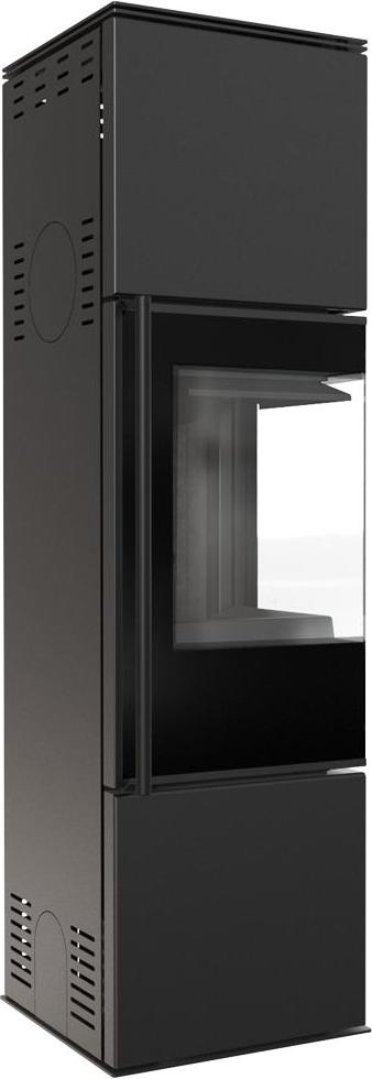 KRATKI REN M/P Kaminofen 7kW Ø150 Schwarz Montageset Selbstschließend